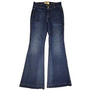 Holding Horses Anthropologie Women's Wide Leg Jean SZ 30 Dark Wash Denim Western